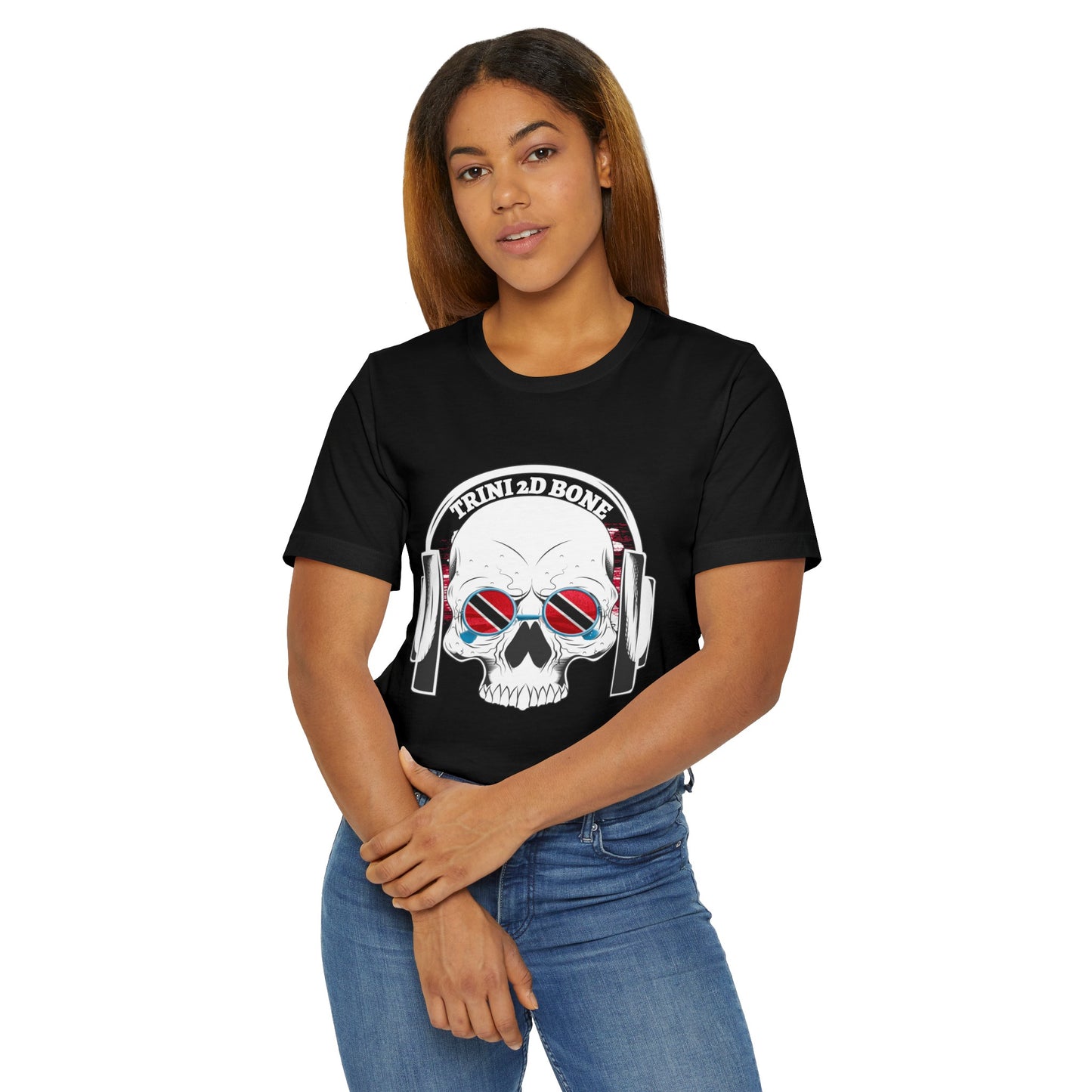 Trini 2D Bone Skull Unisex Jersey T-Shirt