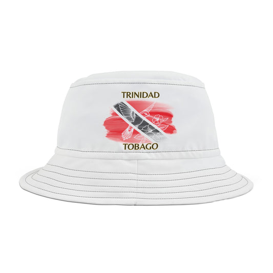 Trinidad & Tobago Bucket Hat (white bird)